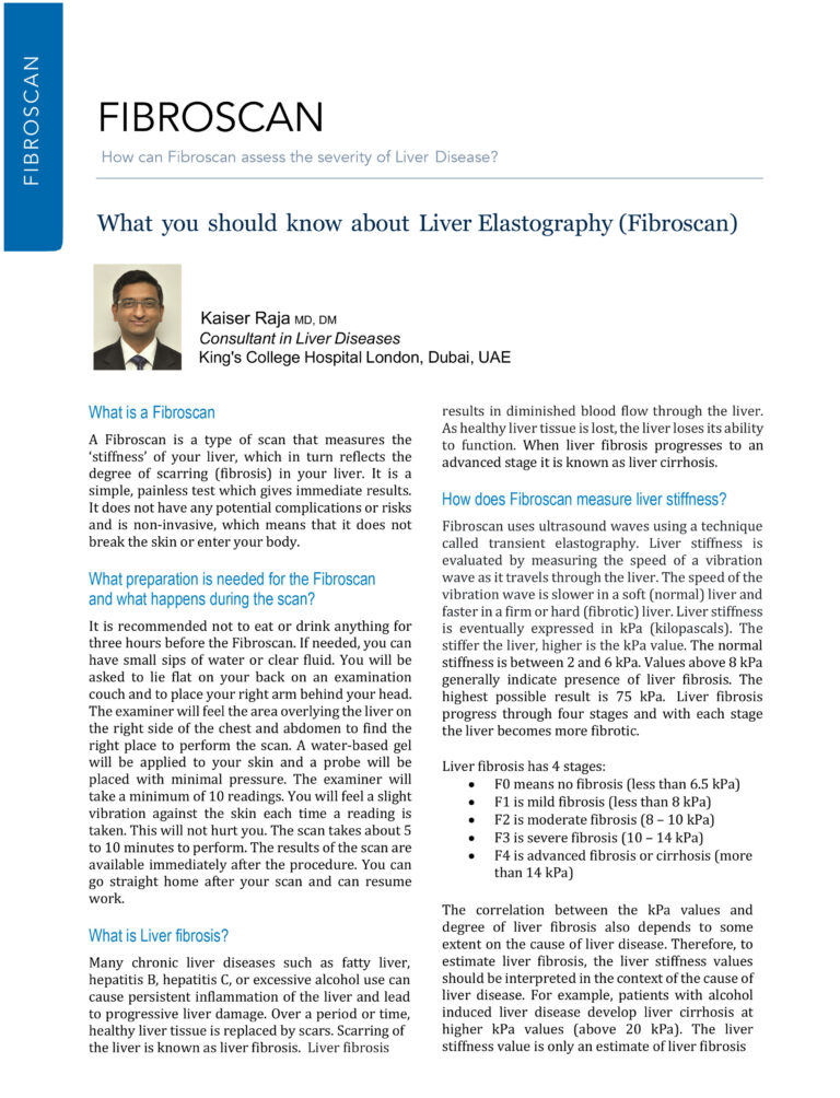 Fibroscan Dubai Dr Kaiser Raja Liver Procedures 